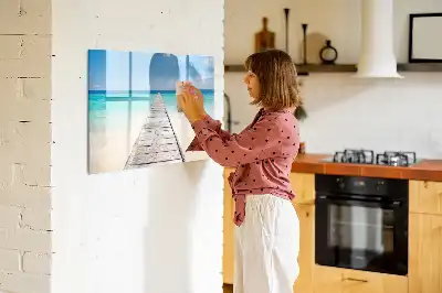 Magnetic marker board tropical island theme