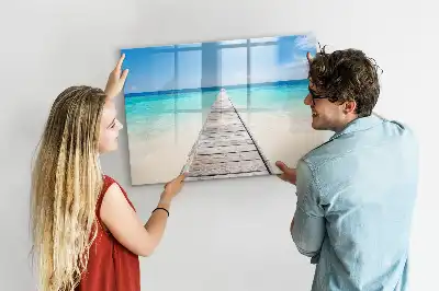 Magnetic marker board tropical island theme