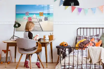 Magnetic marker board tropical island theme