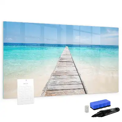 Magnetic marker board tropical island theme
