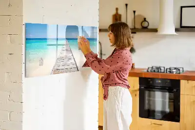 Magnetic marker board tropical island theme