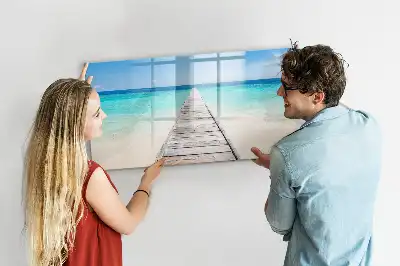 Magnetic marker board tropical island theme