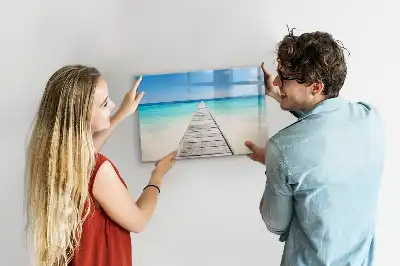 Magnetic marker board tropical island theme