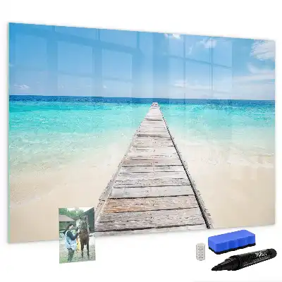 Magnetic marker board tropical island theme