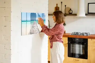 Magnetic marker board tropical island theme