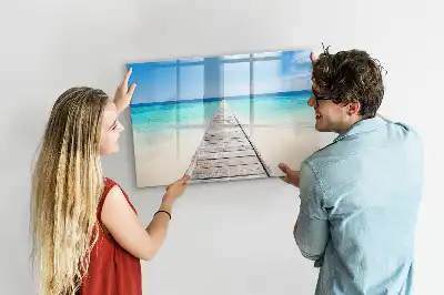 Magnetic marker board tropical island theme