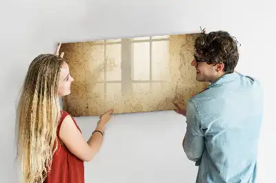 Magnetic marker board with an old world map design