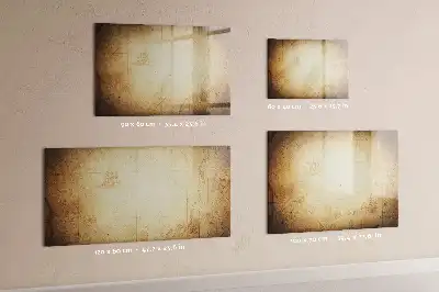 Magnetic marker board with an old world map design