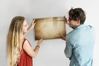 Magnetic marker board with an old world map design