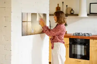 Magnetic marker board with an old world map design