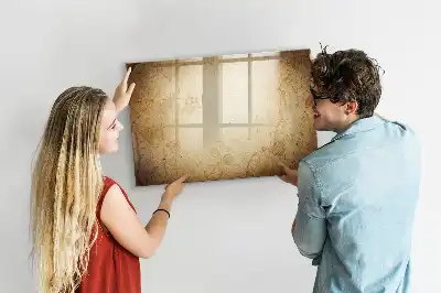 Magnetic marker board with an old world map design