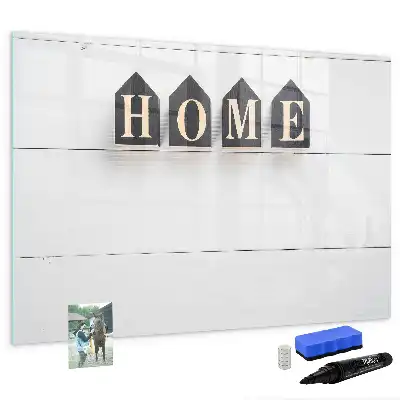 Magnetic glass dry erase board Home text design