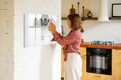 Magnetic glass dry erase board Home text design