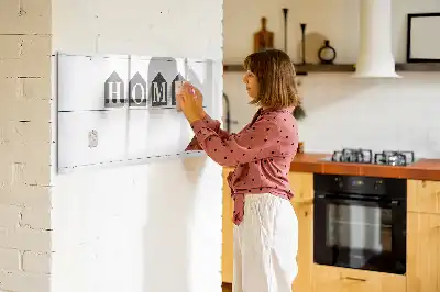 Magnetic glass dry erase board Home text design