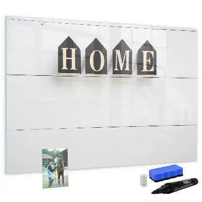 Magnetic glass dry erase board Home text design