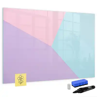 Magnetic marker board with pastel pattern