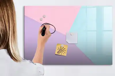 Magnetic marker board with pastel pattern