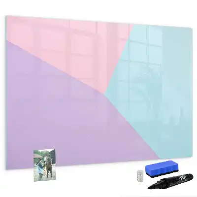 Magnetic marker board with pastel pattern