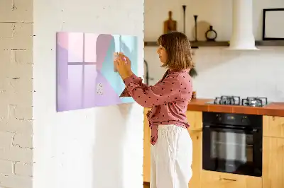Magnetic marker board with pastel pattern