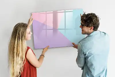 Magnetic marker board with pastel pattern
