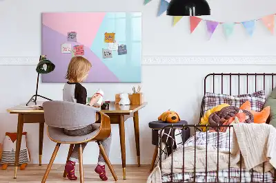 Magnetic marker board with pastel pattern