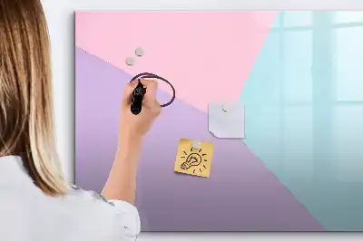 Magnetic marker board with pastel pattern