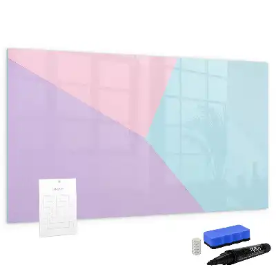Magnetic marker board with pastel pattern