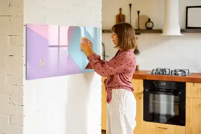 Magnetic marker board with pastel pattern