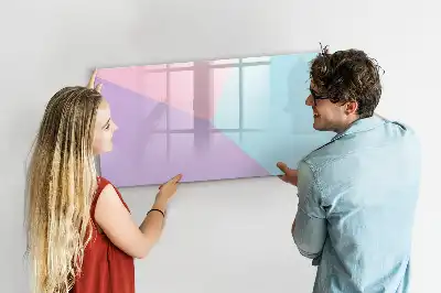 Magnetic marker board with pastel pattern