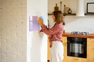 Magnetic marker board with pastel pattern