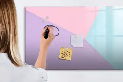 Magnetic marker board with pastel pattern