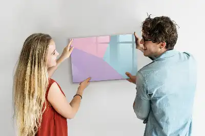 Magnetic marker board with pastel pattern