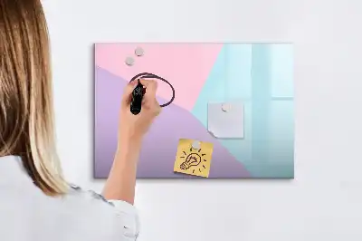 Magnetic marker board with pastel pattern