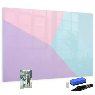 Magnetic marker board with pastel pattern