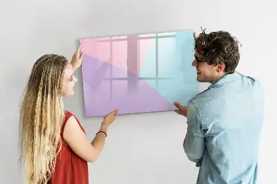 Magnetic marker board with pastel pattern
