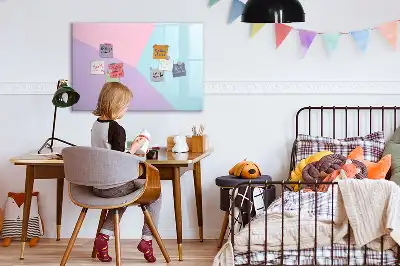 Magnetic marker board with pastel pattern