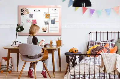 Magnetic glass dry erase board for planner notes
