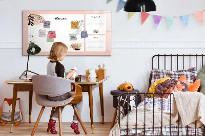 Magnetic glass dry erase board for planner notes