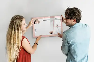 Magnetic glass dry erase board for planner notes