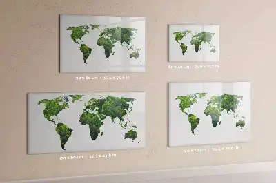 Eco world map magnetic marker board