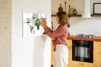 Eco world map magnetic marker board