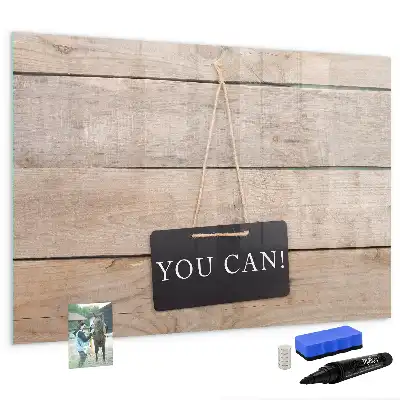 Magnetic marker board with You can do it text