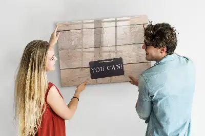 Magnetic marker board with You can do it text
