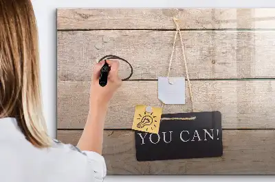 Magnetic marker board with You can do it text