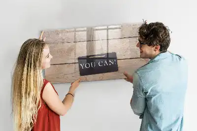 Magnetic marker board with You can do it text