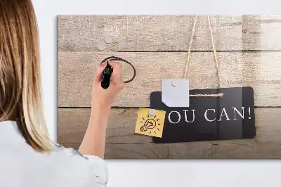 Magnetic marker board with You can do it text