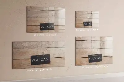 Magnetic marker board with You can do it text