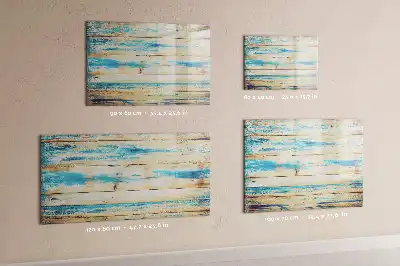 Magnetic marker board with scratched wood finish