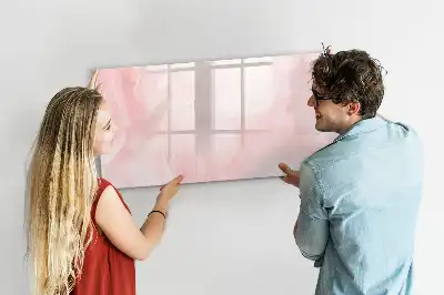Magnetic glass dry erase board with blooming roses design
