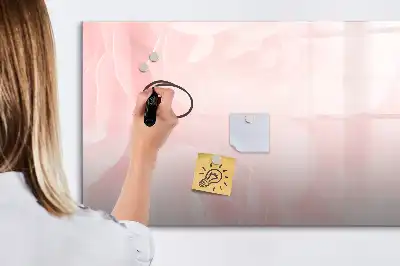 Magnetic glass dry erase board with blooming roses design